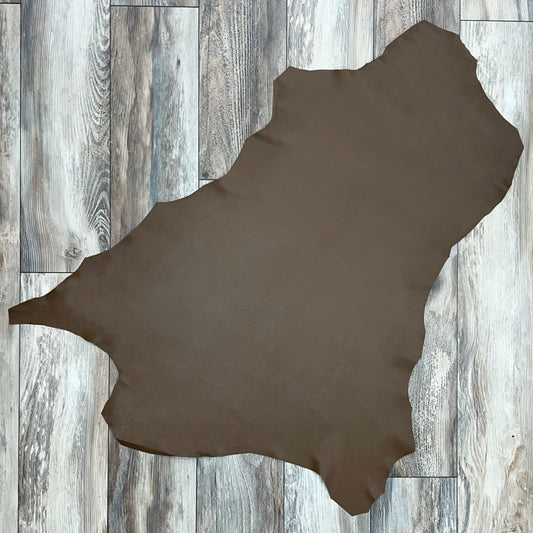 Italian Leather Hide | Mink Brown image 1