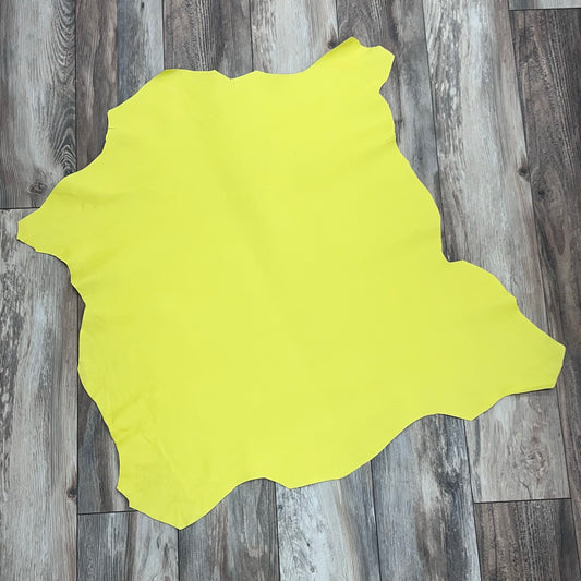 Italian Leather Hide | Bright Yellow image 1