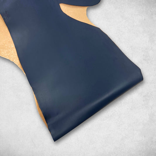 Vegetable Tanned Leather Hide | Dark Blue image 1
