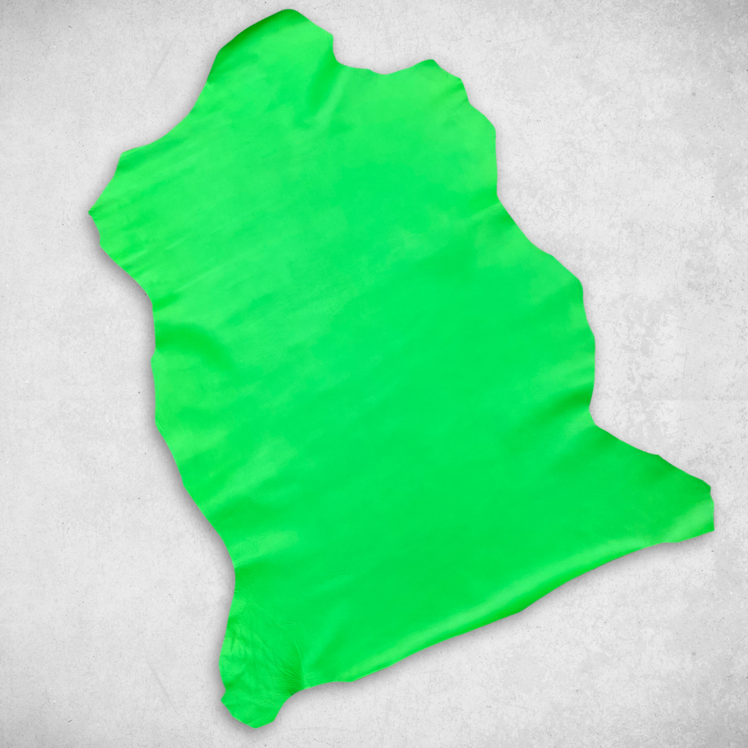 Italian Leather Hide | Neon Green image 1