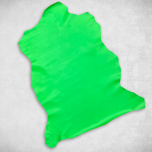 Italian Leather Hide | Neon Green image 1