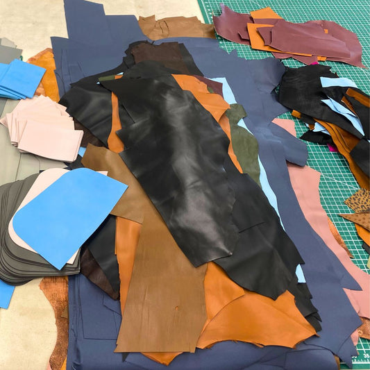 Italian Leather Scrap Bundle image 1