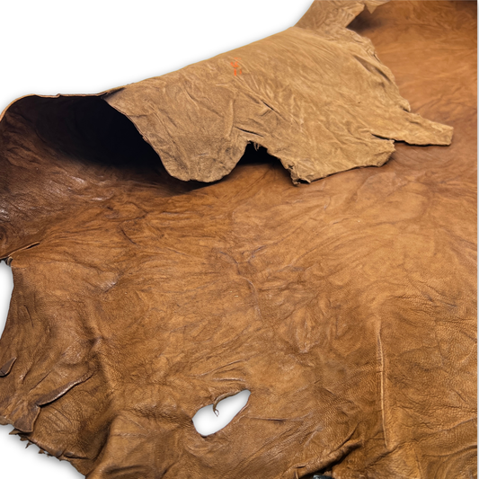 Italian Leather Hide – Distressed Golden Brown