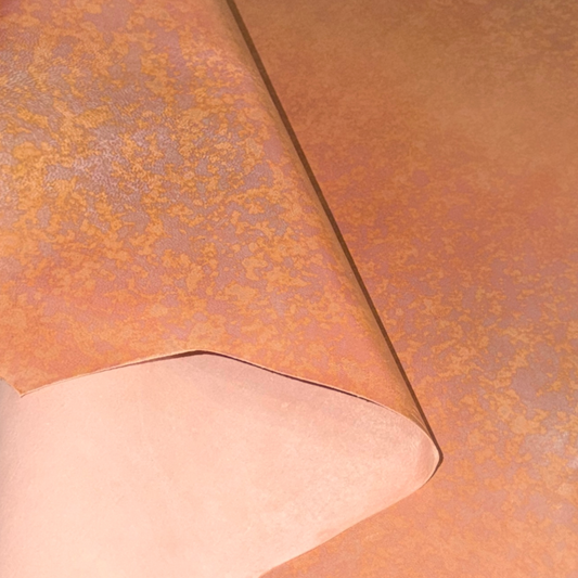 Foiled Iridescent Italian Leather Hide – Rose Gold