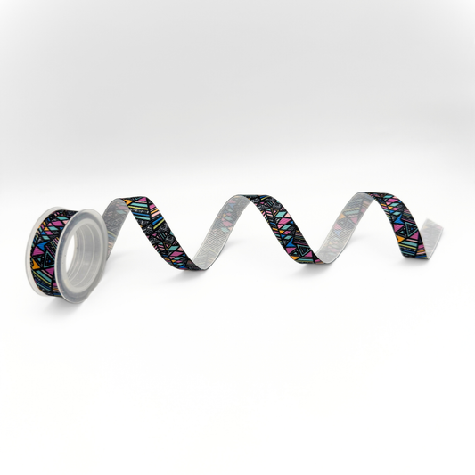 1/2" Grosgrain Ribbon – Retro Geometric
