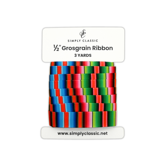 1/2" Grosgrain Ribbon – Serape Stripes