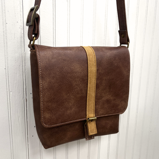 Aged Faux Leather – Dark Brown