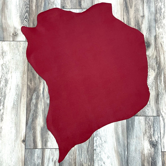 Italian Leather Hide | Textured Red (Pebbled) image 1