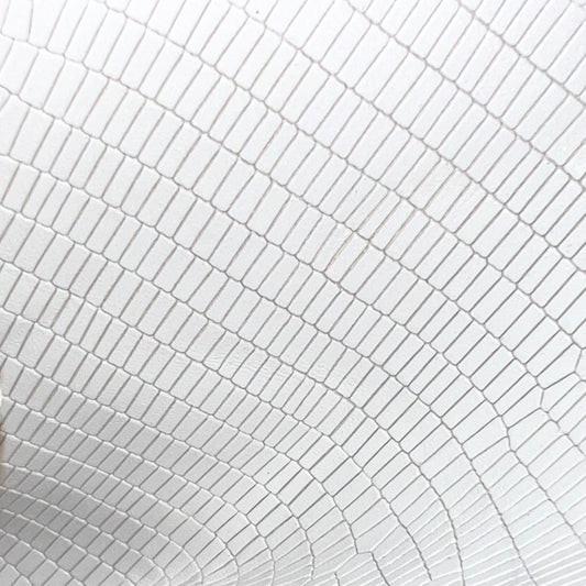 Italian Leather Hide | White Lizard image 0