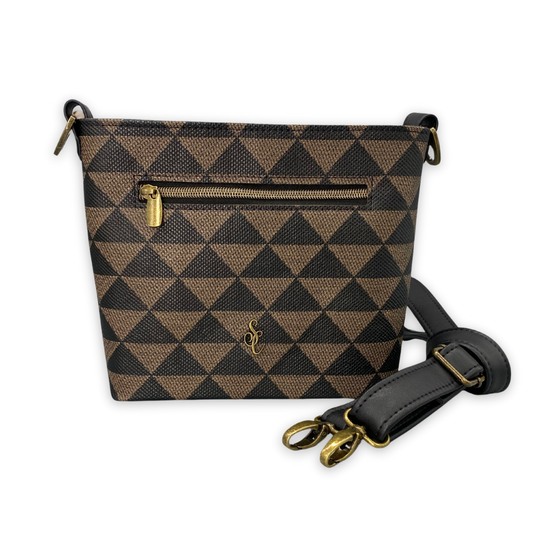 Geometric Triangles Vinyl – Black/Brown