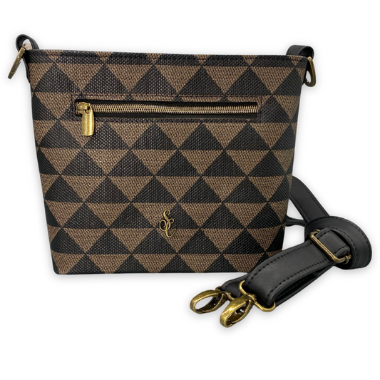 Geometric Triangles Vinyl – Black/Brown