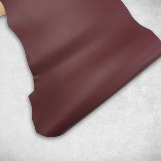Vegetable Tanned Leather Hide | Burgundy image 1