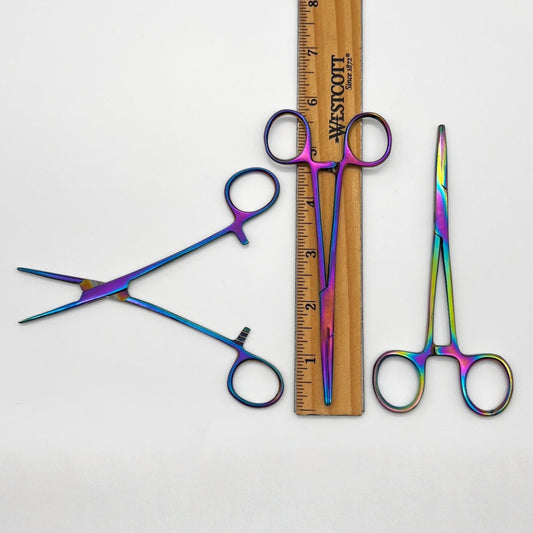 5.5" Prismatic Rainbow Hemostat image 1