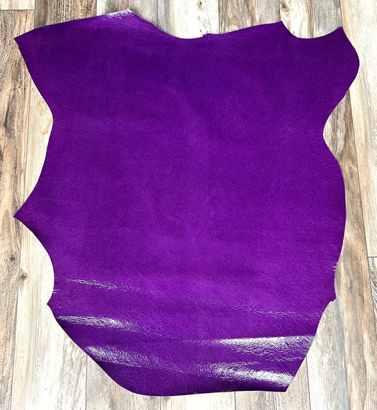 Italian Leather Hide | Purple Crackle image 1