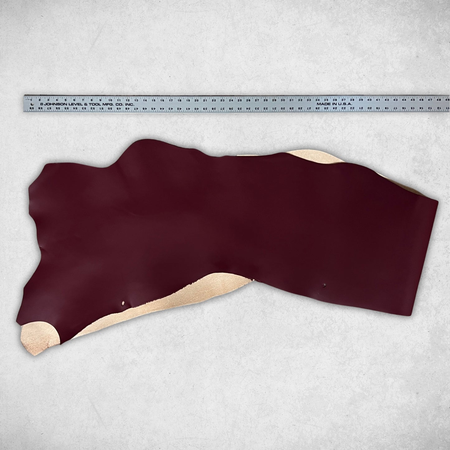 Vegetable Tanned Leather Hide | Burgundy image 2