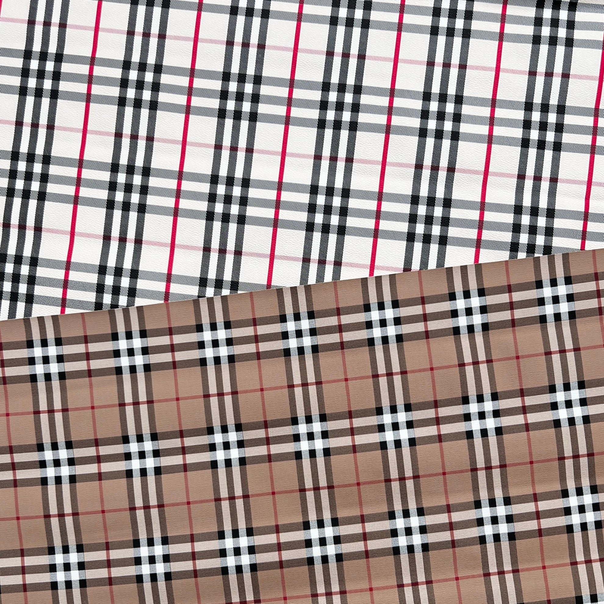 Large Tartan Plaid Vinyl – Cream Multi-Color – Simply Classic