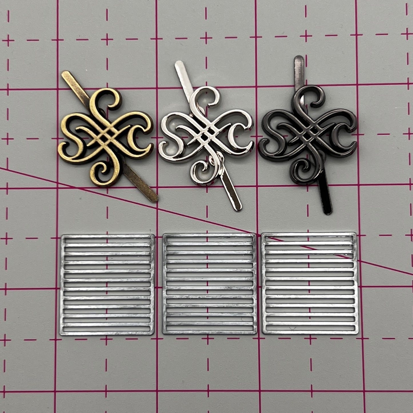 Signature Scroll Motif Metal Bag Tag image 4