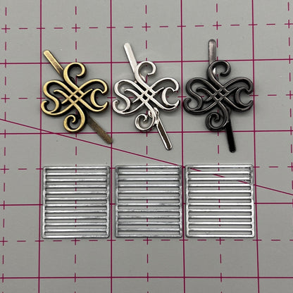 Signature Scroll Motif Metal Bag Tag image 4