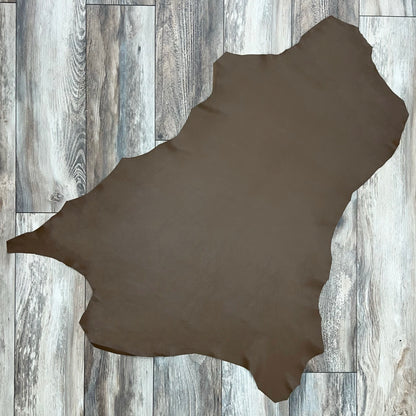 Italian Leather Hide | Mink Brown image 1