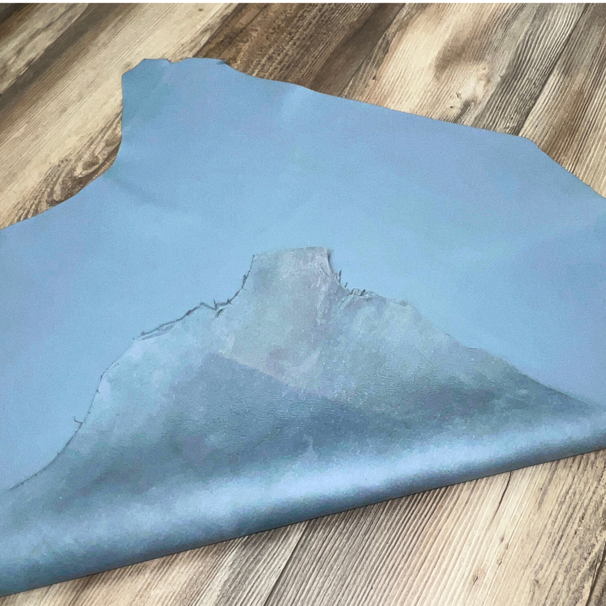 Italian Leather Hide | Blue Gray image 2