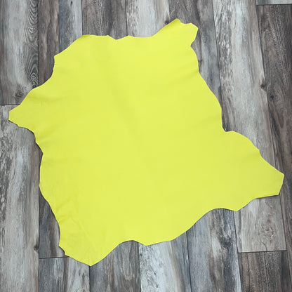 Italian Leather Hide | Bright Yellow image 1