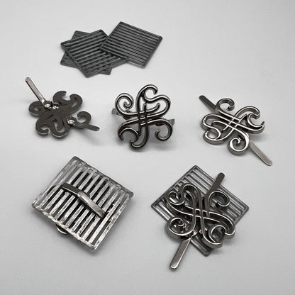 Signature Scroll Motif Metal Bag Tag image 6