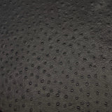 Italian Leather Hide | Very Dark Brown Embossed Ostrich image 0