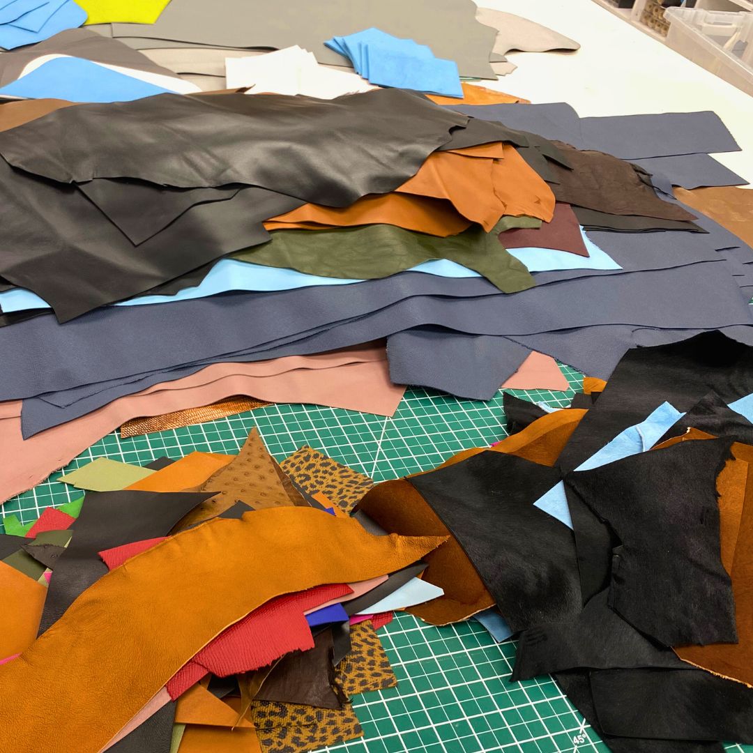 Italian Leather Scrap Bundle image 0