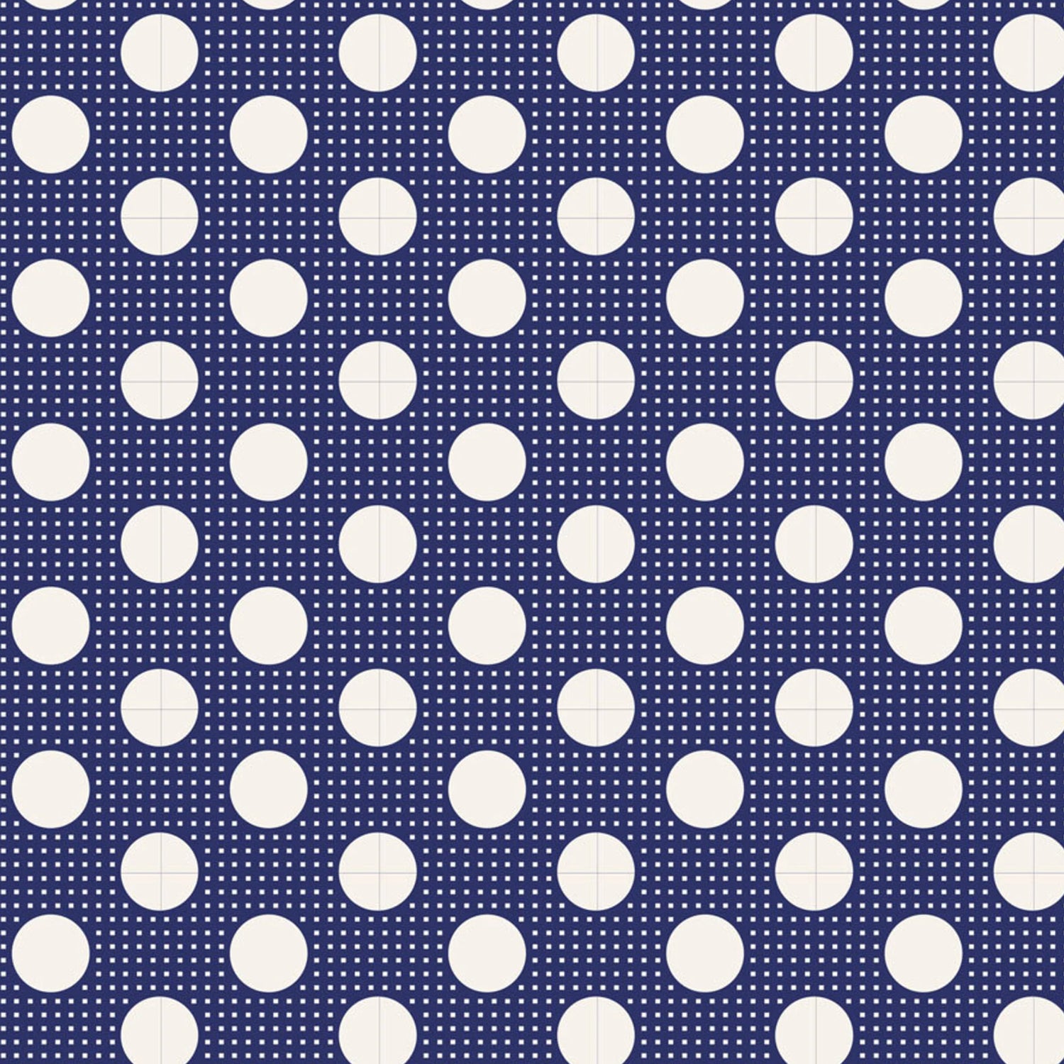 Night Blue Medium Dots | Cotton Lining by Tilda image 0