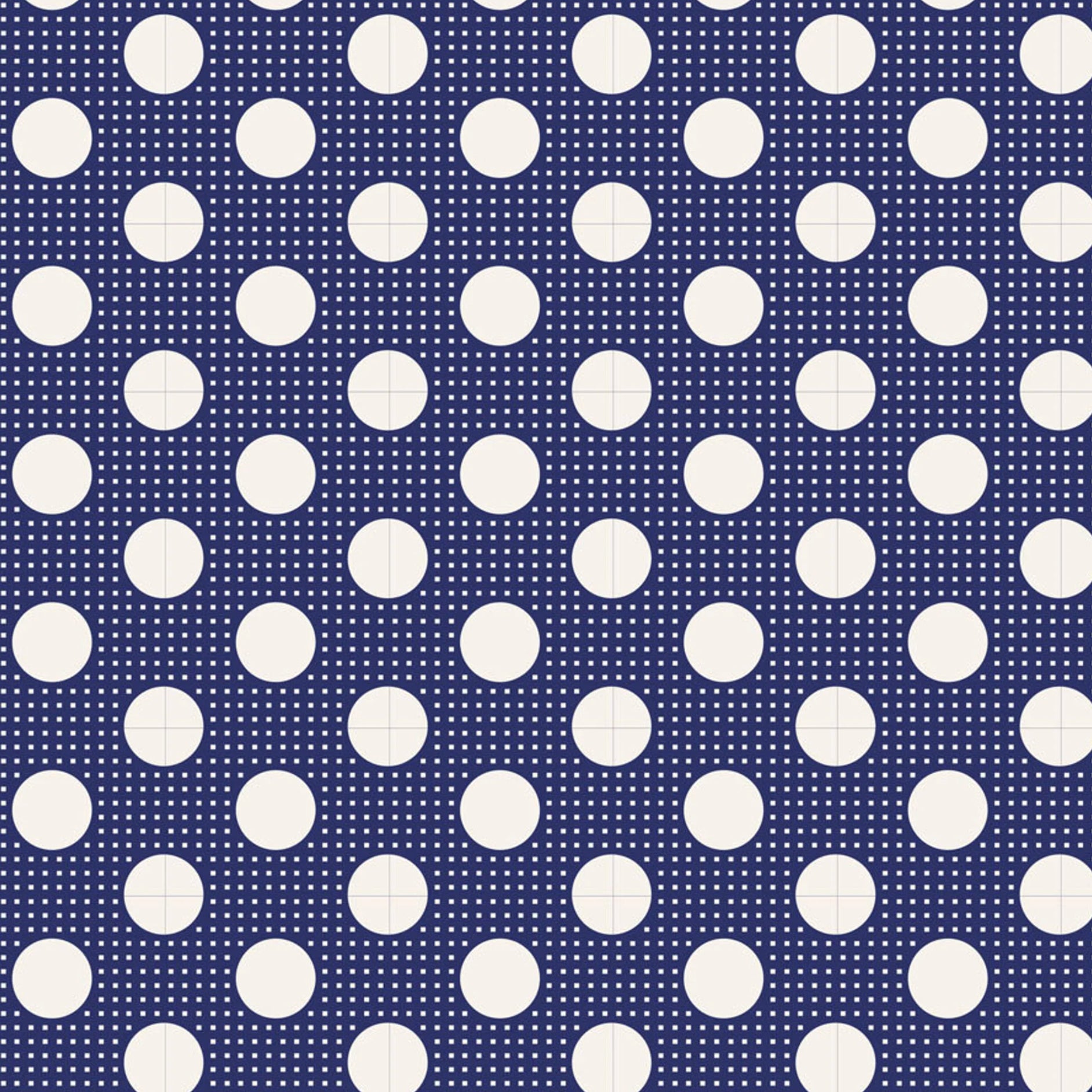 Night Blue Medium Dots | Cotton Lining by Tilda image 0