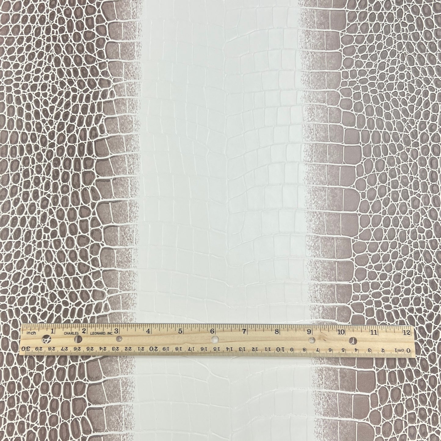 Faux Crocodile | Brown/White image 1