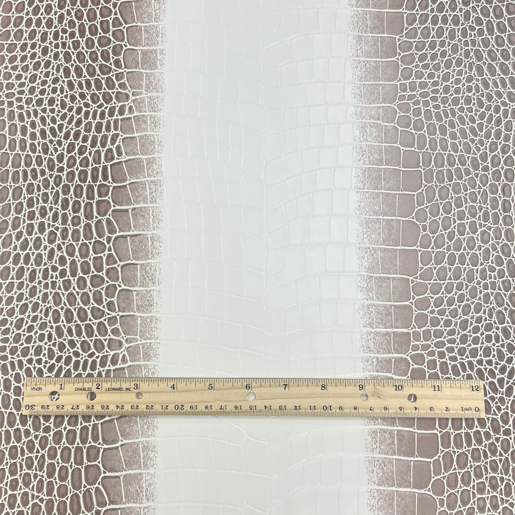 Faux Crocodile | Brown/White image 1