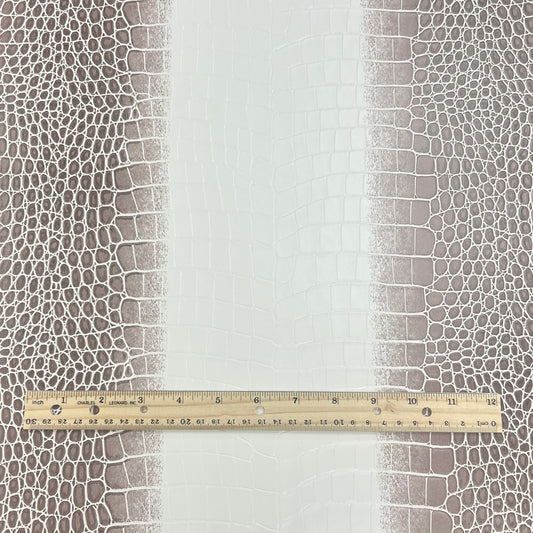 Faux Crocodile | Brown/White image 1