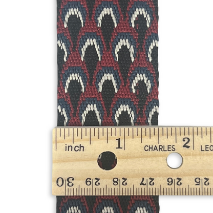 Peacock Feather Webbing | Blue/Red image 1