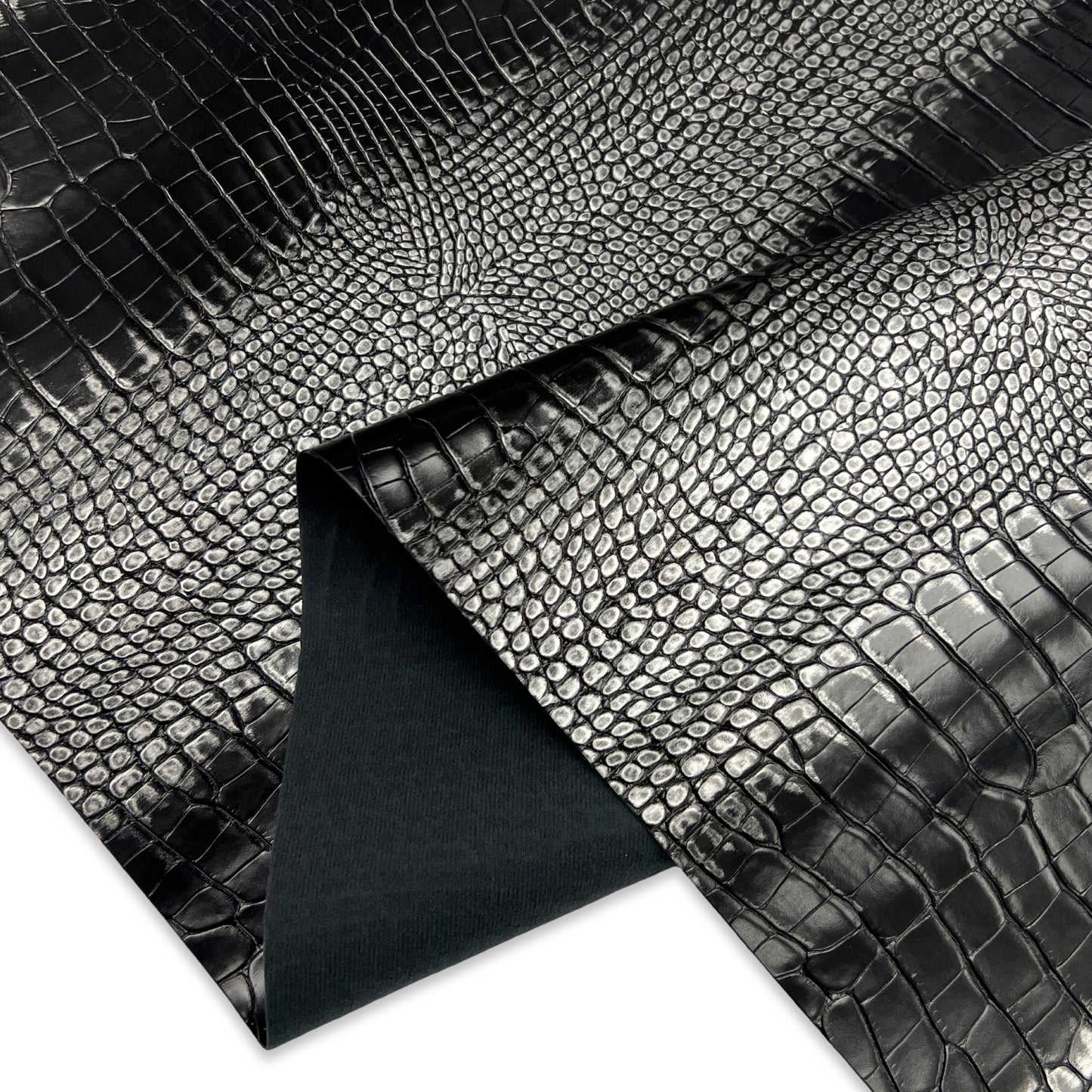 Faux Crocodile | Silver Blend image 1