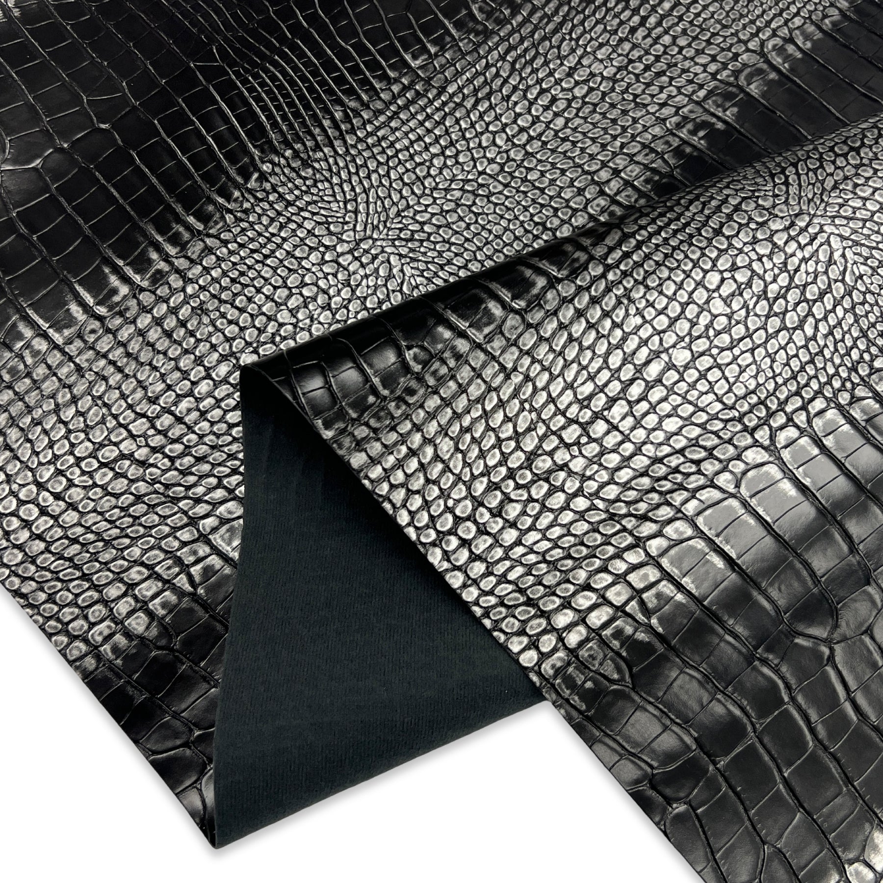 Faux Crocodile | Silver Blend image 1