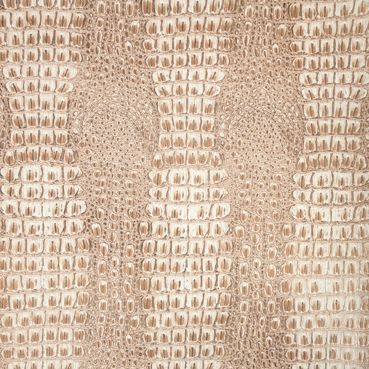 Aged Matte Faux Crocodile – Champagne