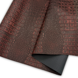 Aged Matte Faux Crocodile – Mahogany Brown