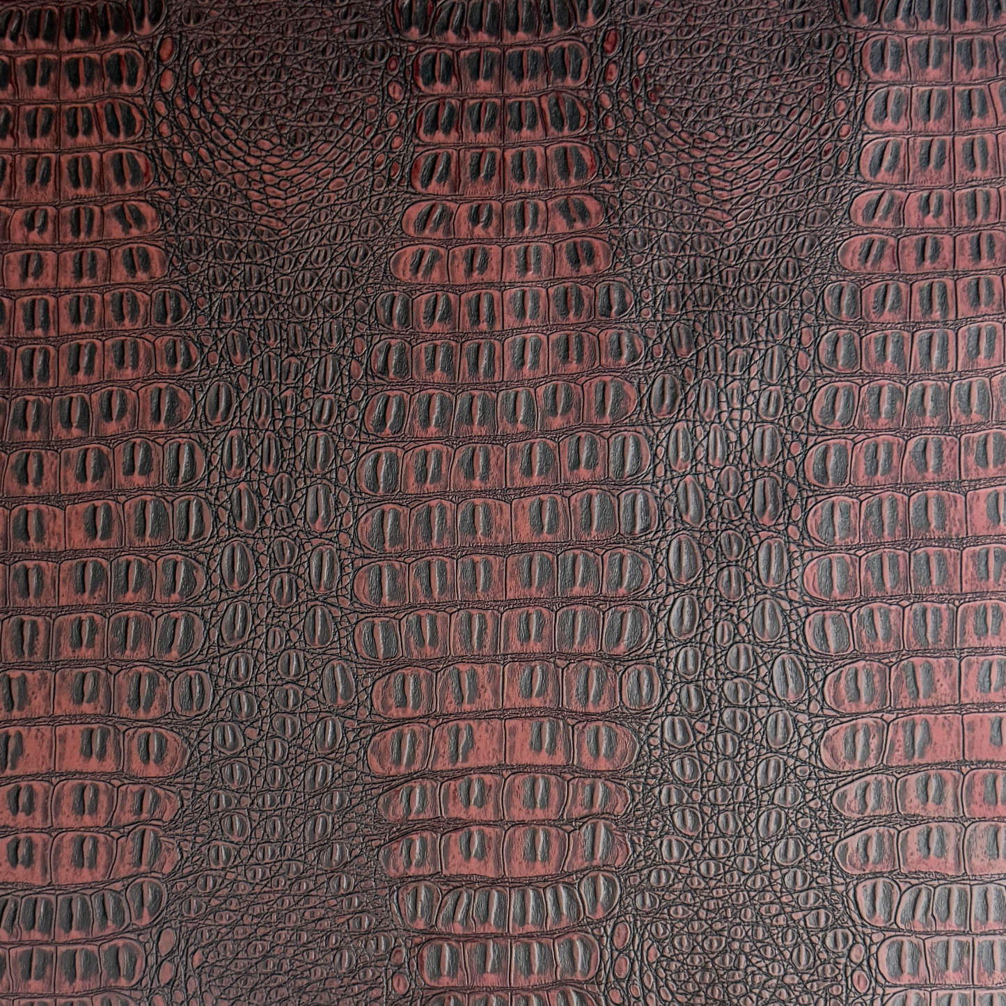Aged Matte Faux Crocodile – Mahogany Brown