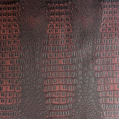 Aged Matte Faux Crocodile – Mahogany Brown