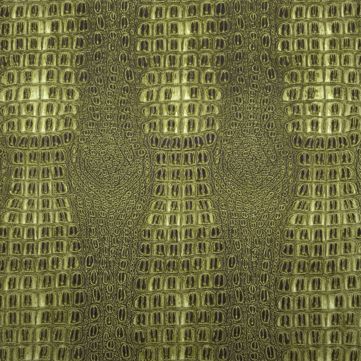 Aged Matte Faux Crocodile – Olive Green