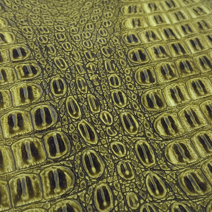 Aged Matte Faux Crocodile – Olive Green