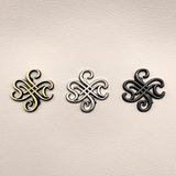 Signature Scroll Motif Metal Bag Tag (3 Pack)
