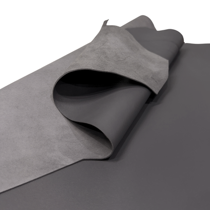 Italian Leather Hide – Cement Gray
