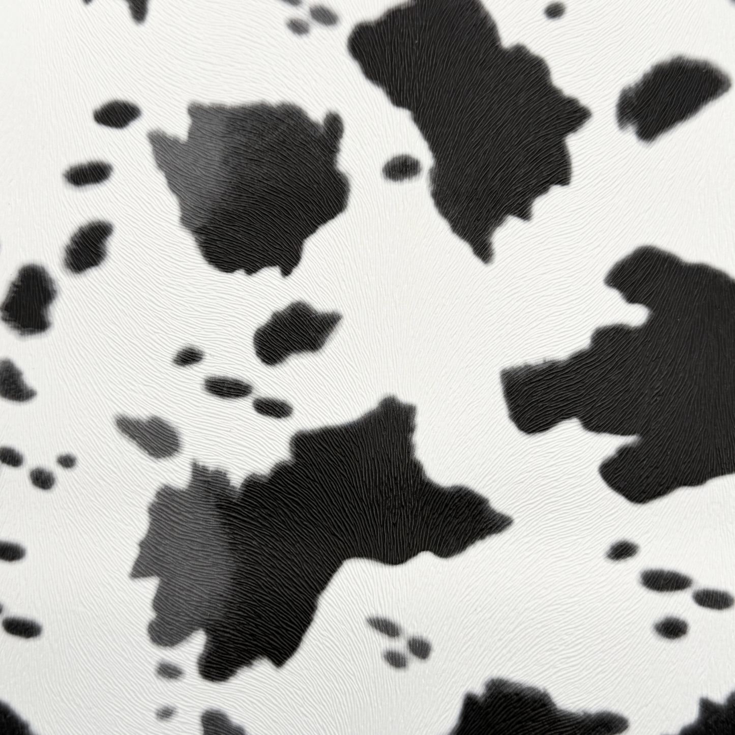 Cow Print Faux Leather – White/Black