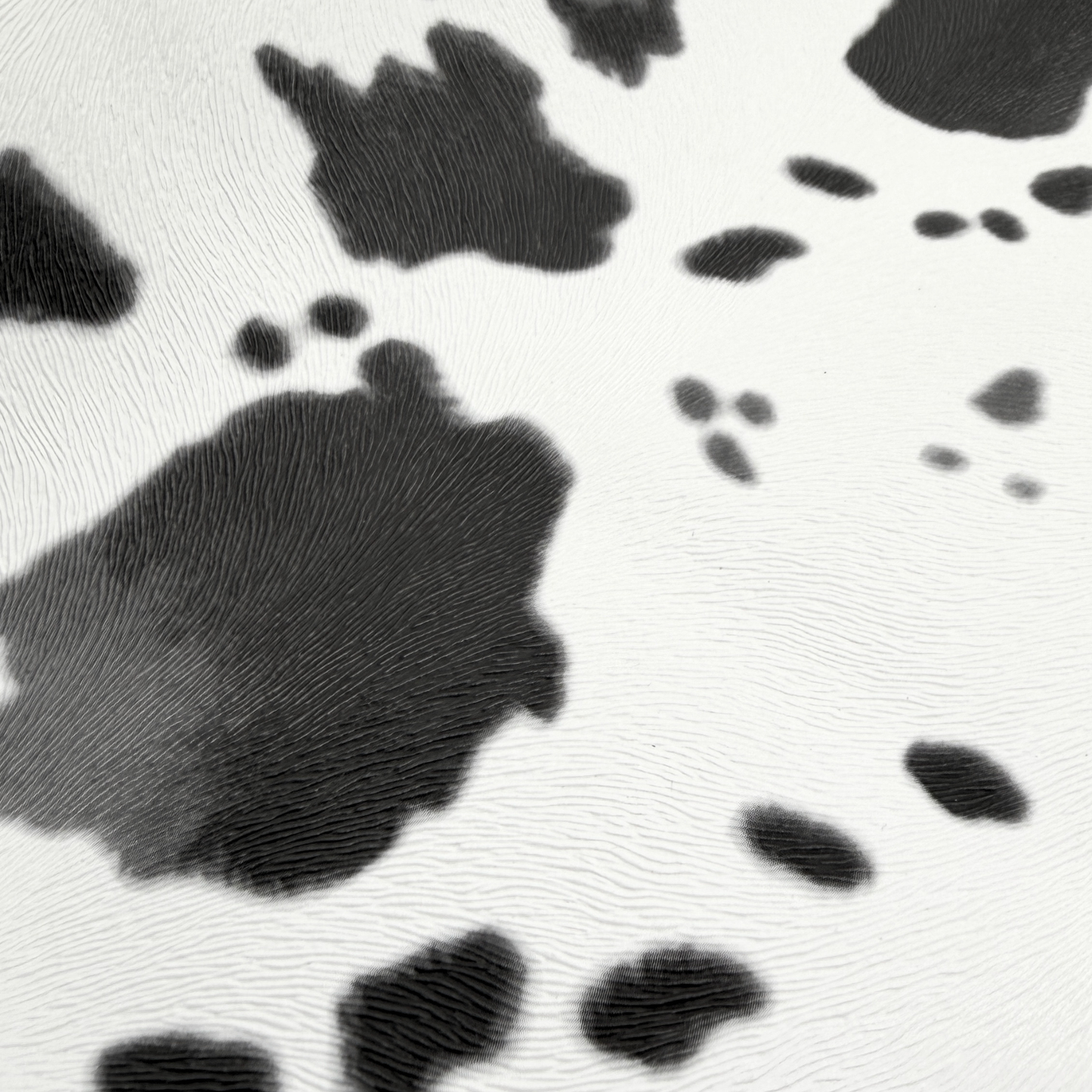 Cow Print Faux Leather – White/Black