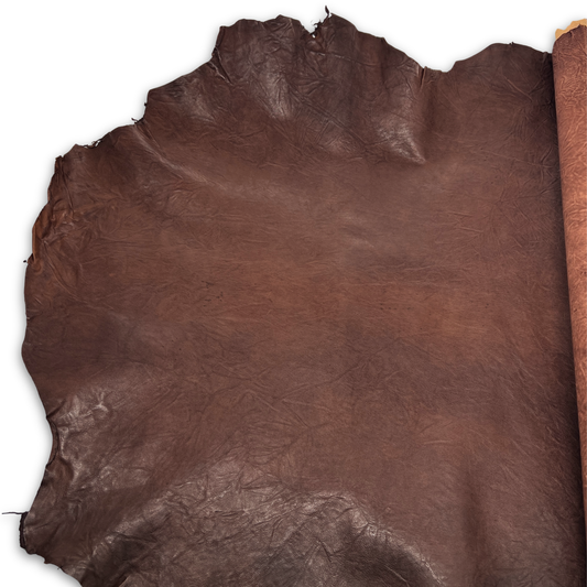 Italian Leather Hide – Distressed Dark Brown