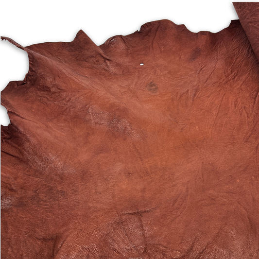 Italian Leather Hide – Distressed Red Brown