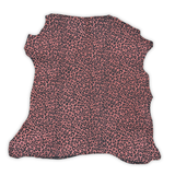 Suede Leopard Print Leather Hide – Dusty Pink/Black