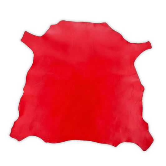 Italian Leather Hide – Fire Engine Red